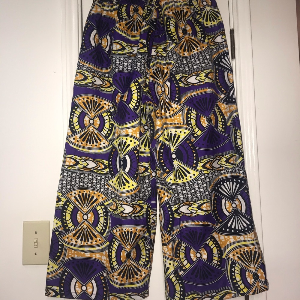 Ladies wide bottom pants